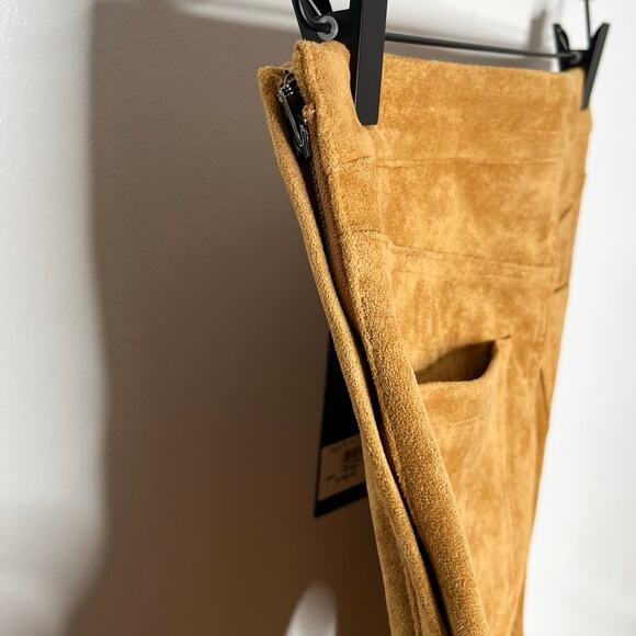 Blank NYC Faux Suede Patch Pockets Pants Womens 25 Toasted Caramel Boot Cut - Picture 5 of 12
